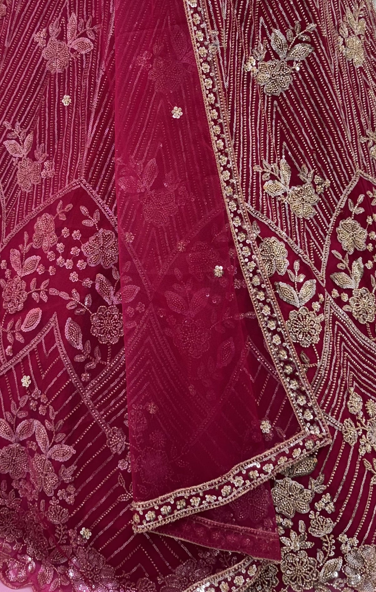 Aadhira Embellished Premium Net Lehenga Choli Set with Beadwork, close-up 1