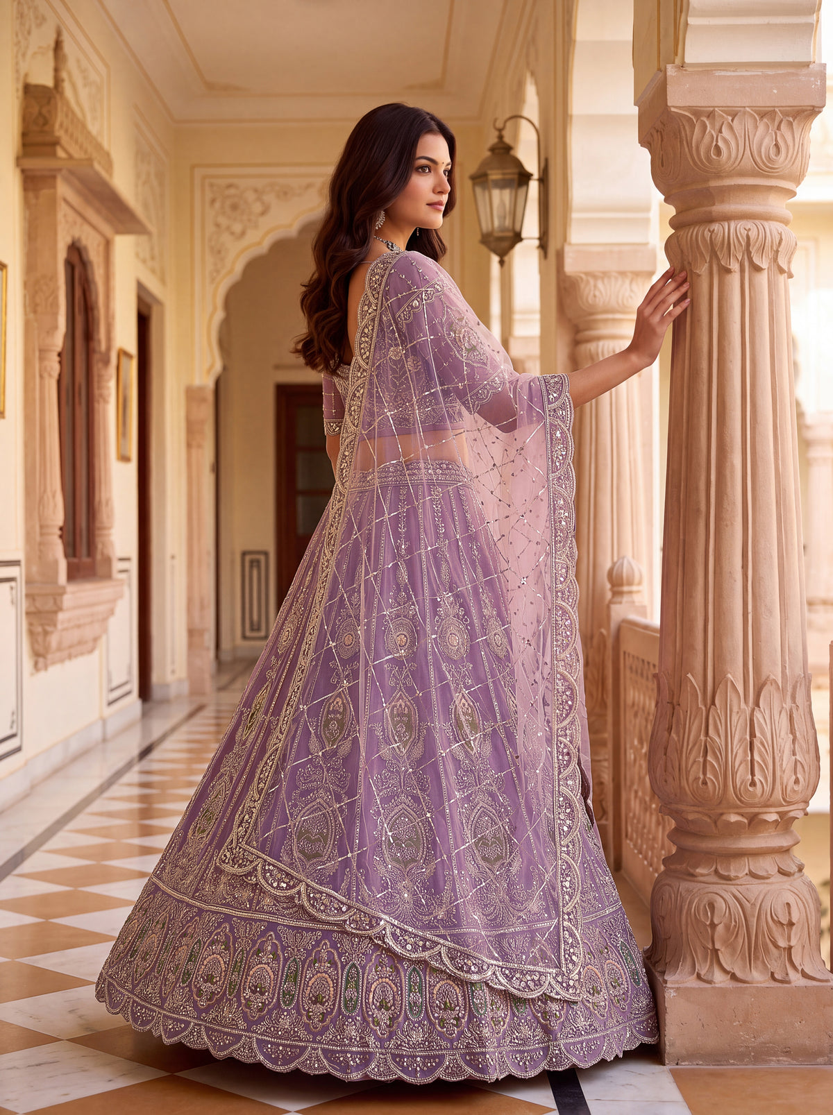 The Aadhira Lavender Purple Embroidered Lehenga Choli, photo 3