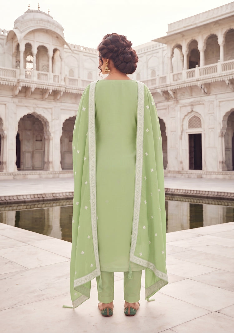 Pista Organza Designer Suit with Dupatta, photo 2