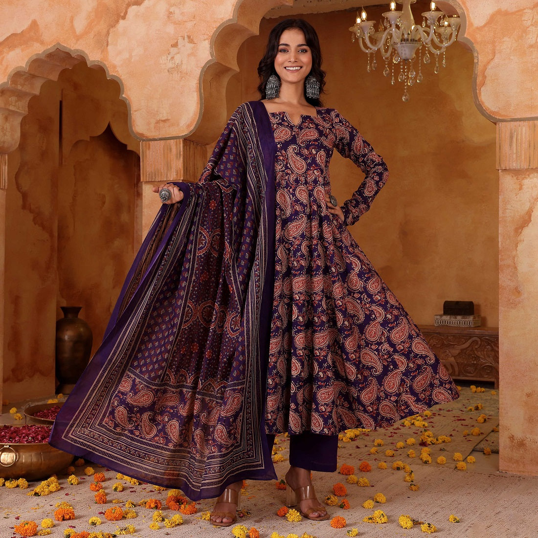 Blue Rayon Blend Straight Kurta Set, photo 3