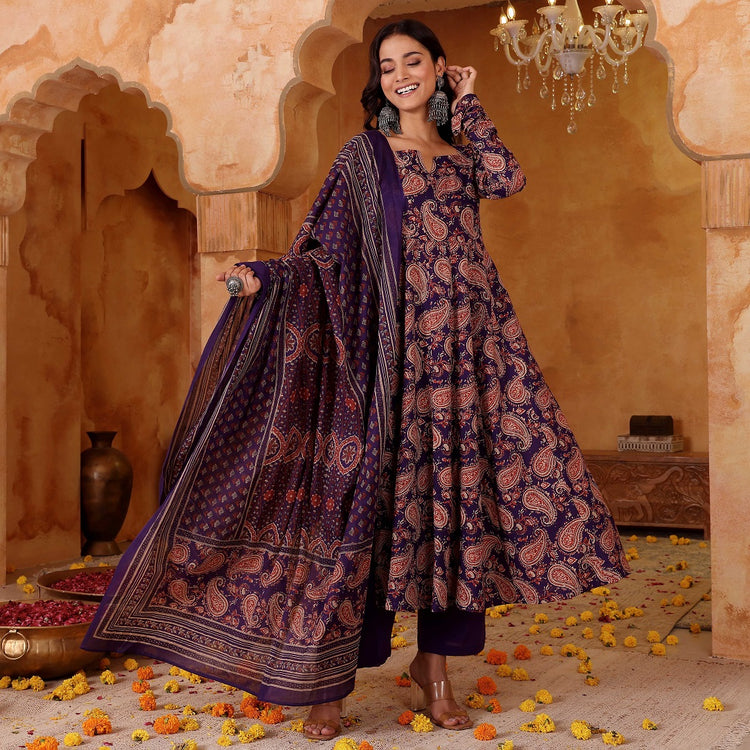 Blue Rayon Blend Straight Kurta Set, photo 4