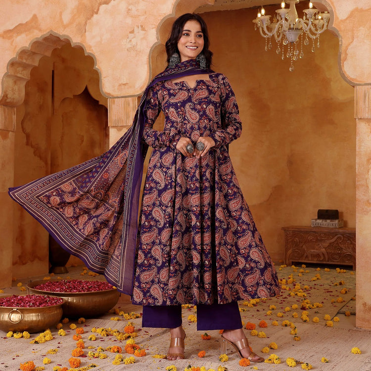 Blue Rayon Blend Straight Kurta Set, photo 5