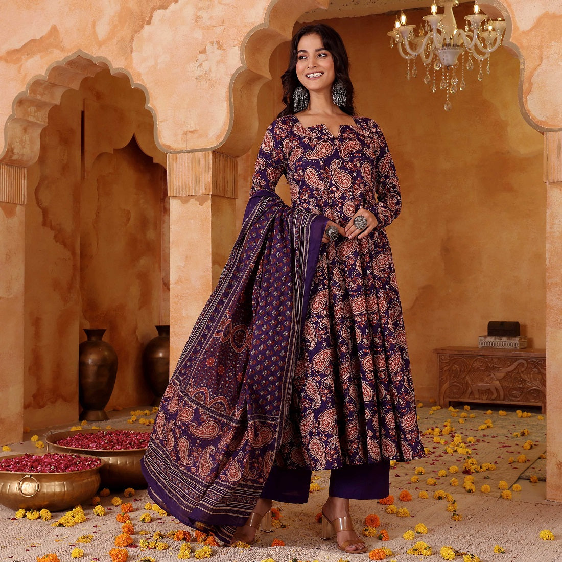 Blue Rayon Blend Straight Kurta Set, photo 7