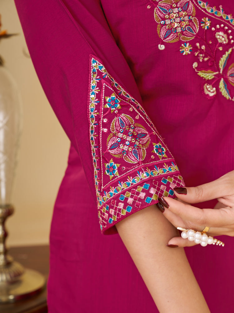 Rani Marina Silk Embroidered Kurta Set, photo 4