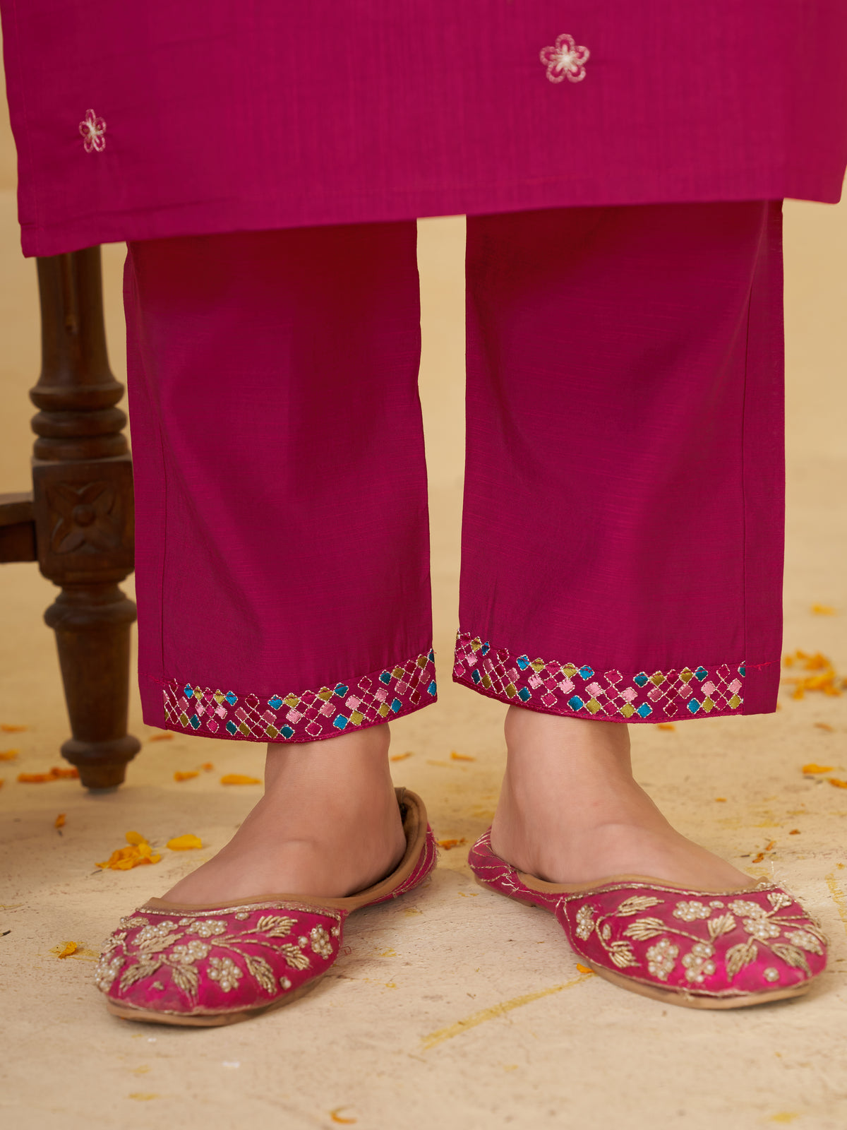 Rani Marina Silk Embroidered Kurta Set, photo 7