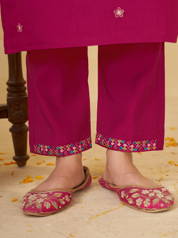 Rani Marina Silk Embroidered Kurta Set, photo 7